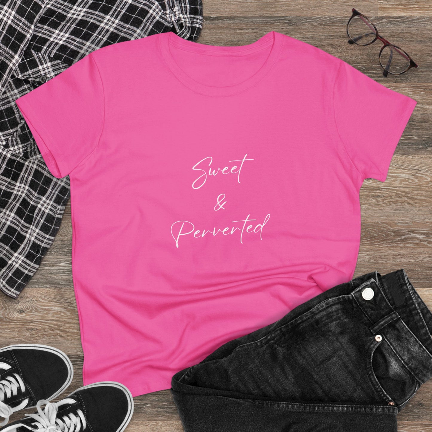 Women's Midweight Cotton Tee - Sweet & Perverted