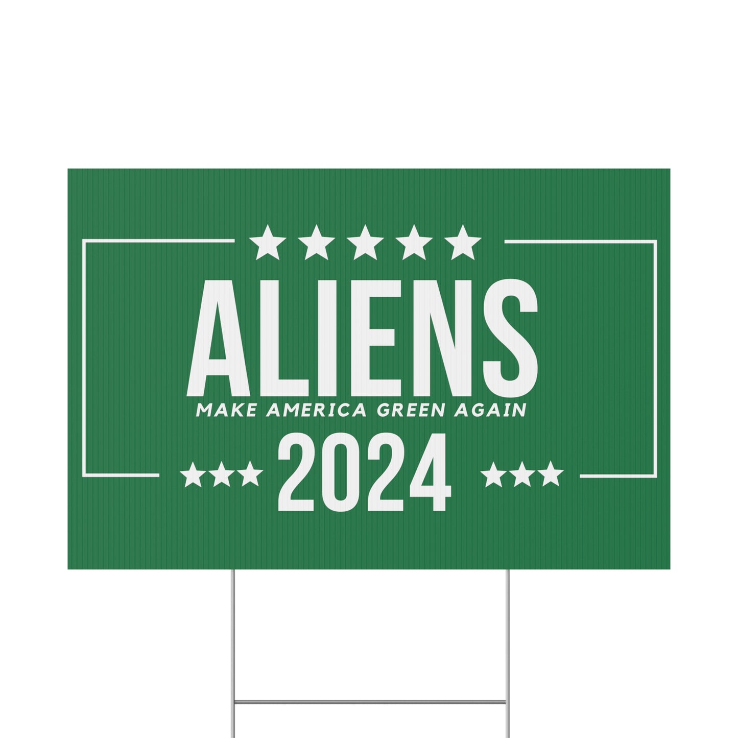 Funny political election Plastic Yard Sign Aliens 2024