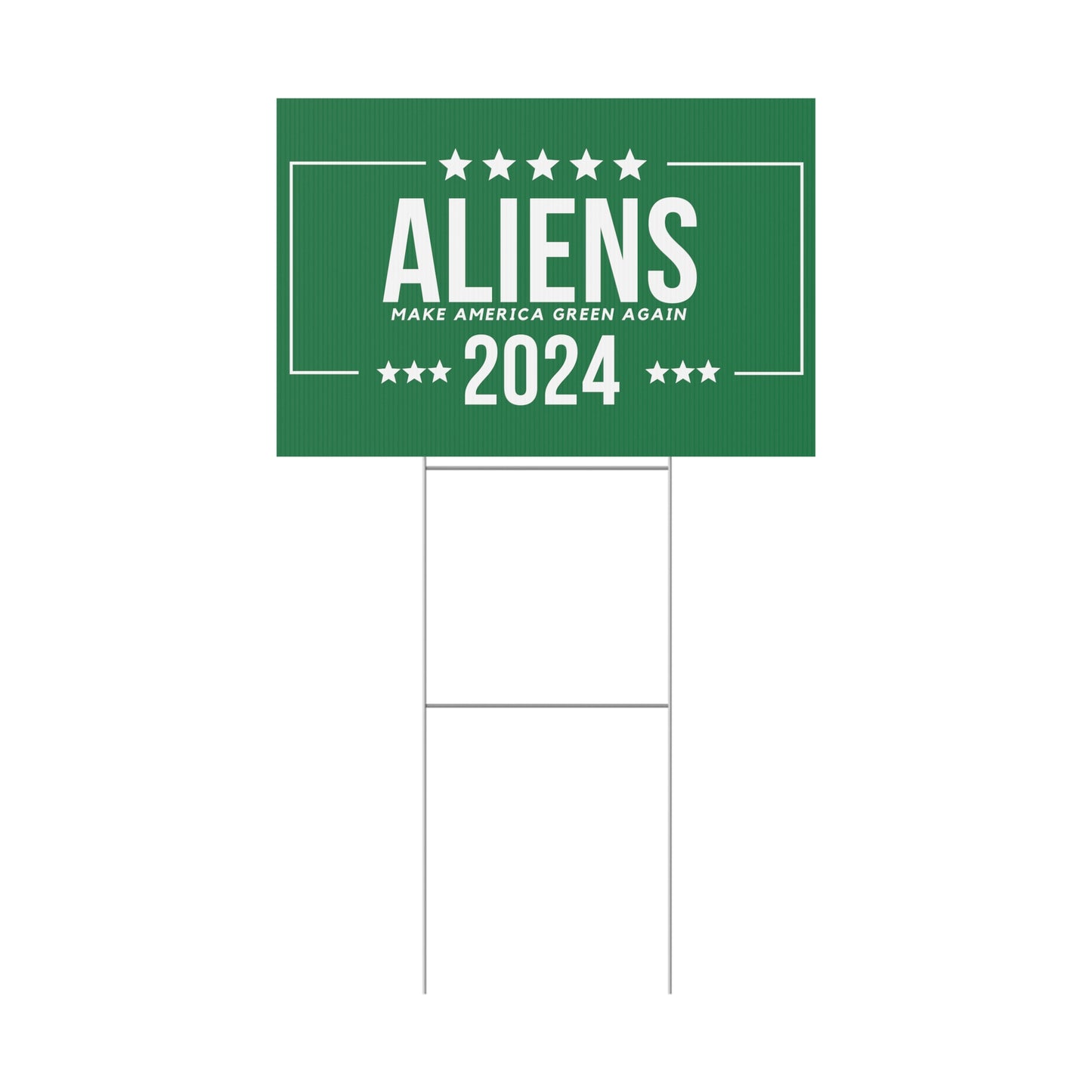 Funny political election Plastic Yard Sign Aliens 2024