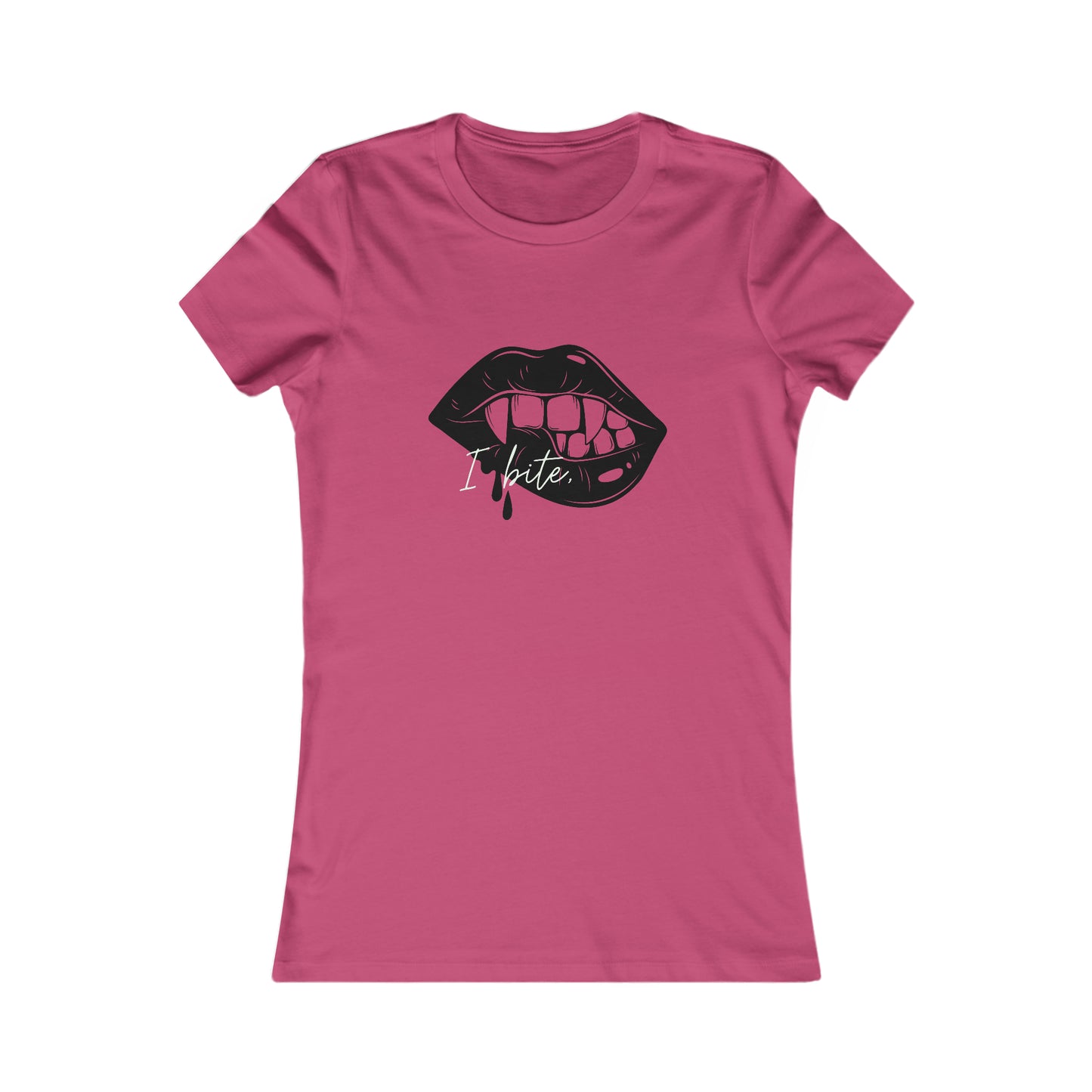 Sexy Halloween T-shirt- Vampire lips- I bite- Women's Favorite Tee