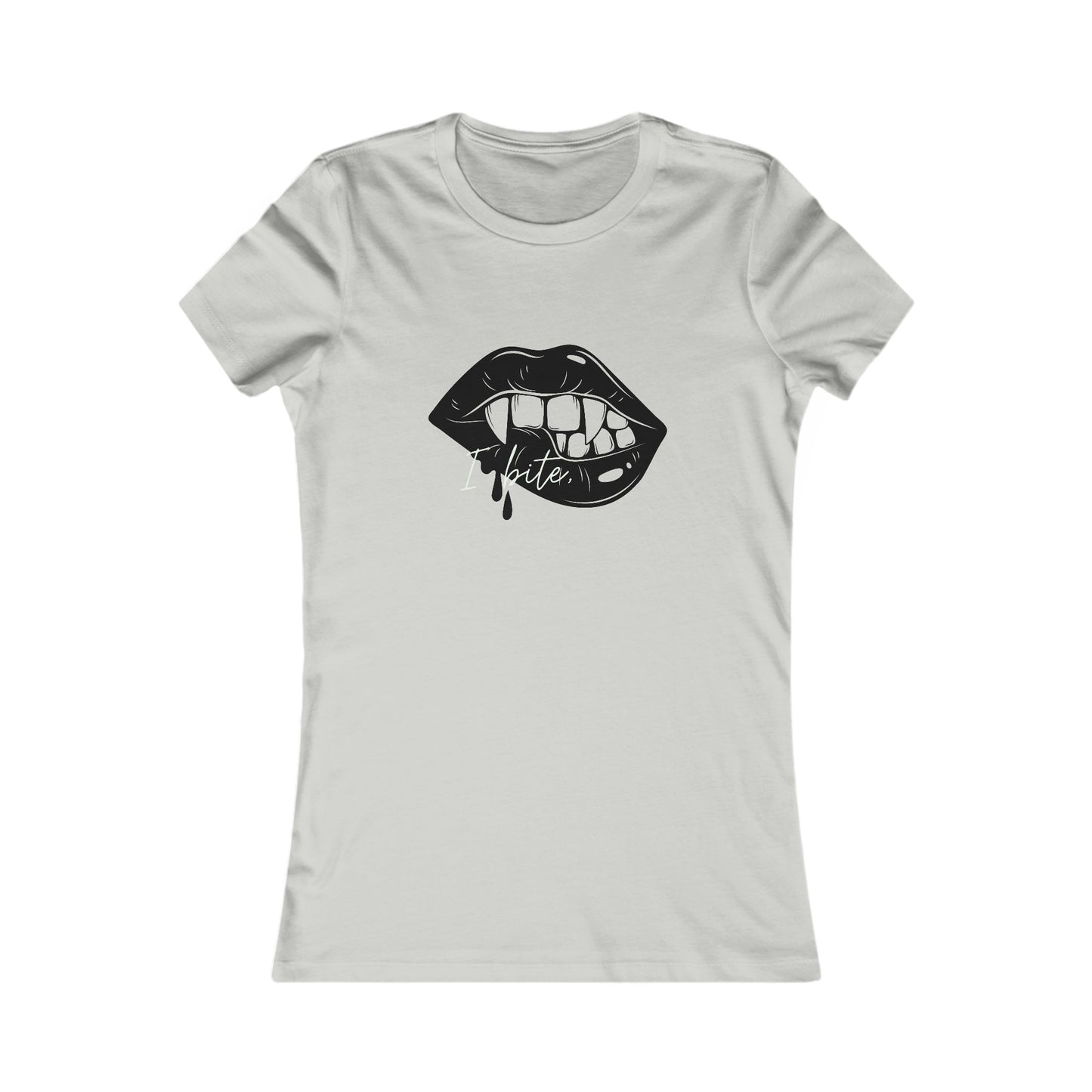 Sexy Halloween T-shirt- Vampire lips- I bite- Women's Favorite Tee