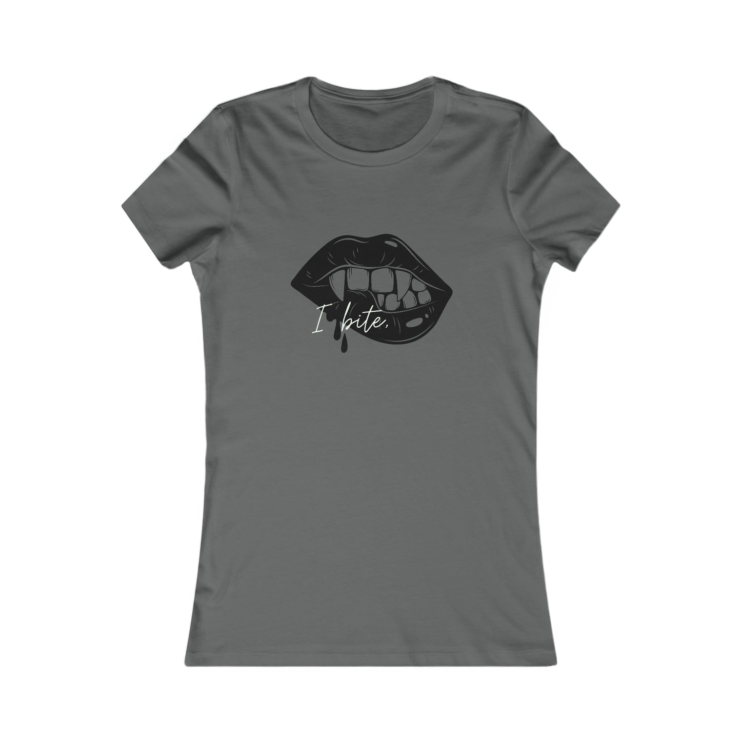 Sexy Halloween T-shirt- Vampire lips- I bite- Women's Favorite Tee