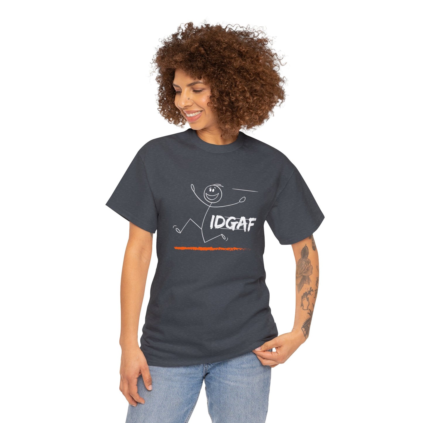 Unisex Heavy Cotton Tee- IDGAF