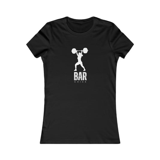 Fitted Women's fitness t-shirt- weightlifting tee- Bar Chick