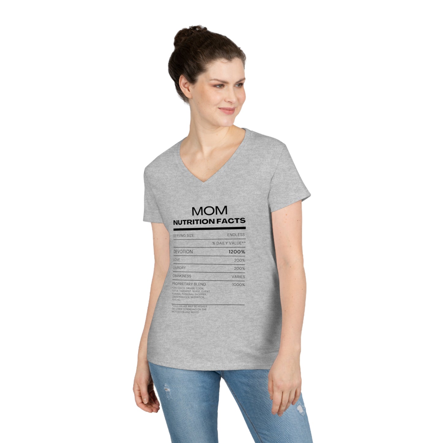 Ladies' V-Neck T-Shirt - Mom Nutrition Facts