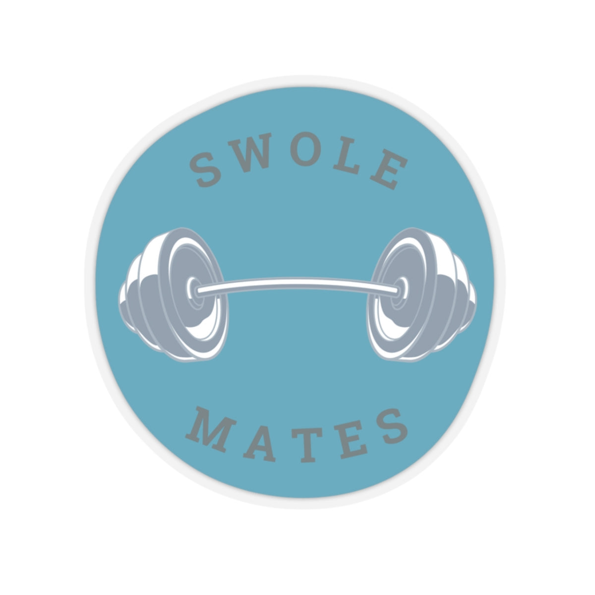 His and hers work out swole-mates couple accessories gift Kiss-Cut Stickers