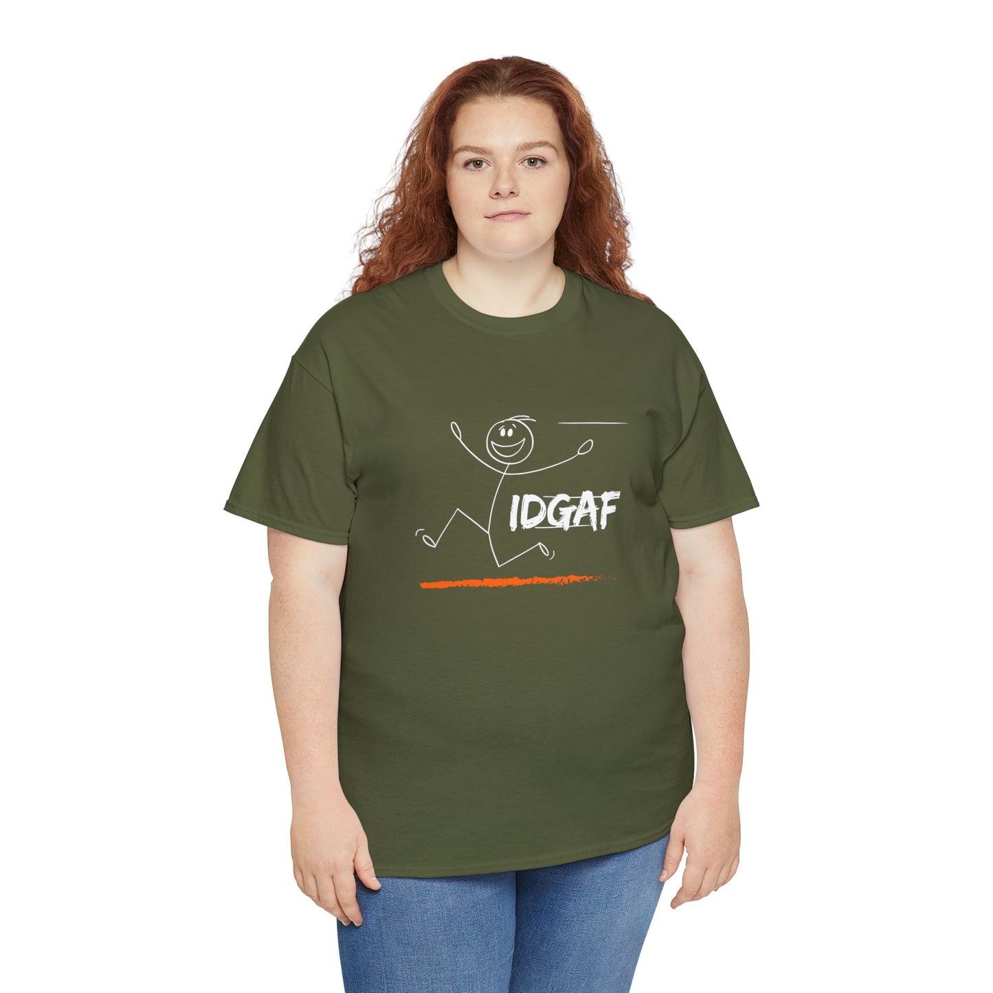 Unisex Heavy Cotton Tee- IDGAF