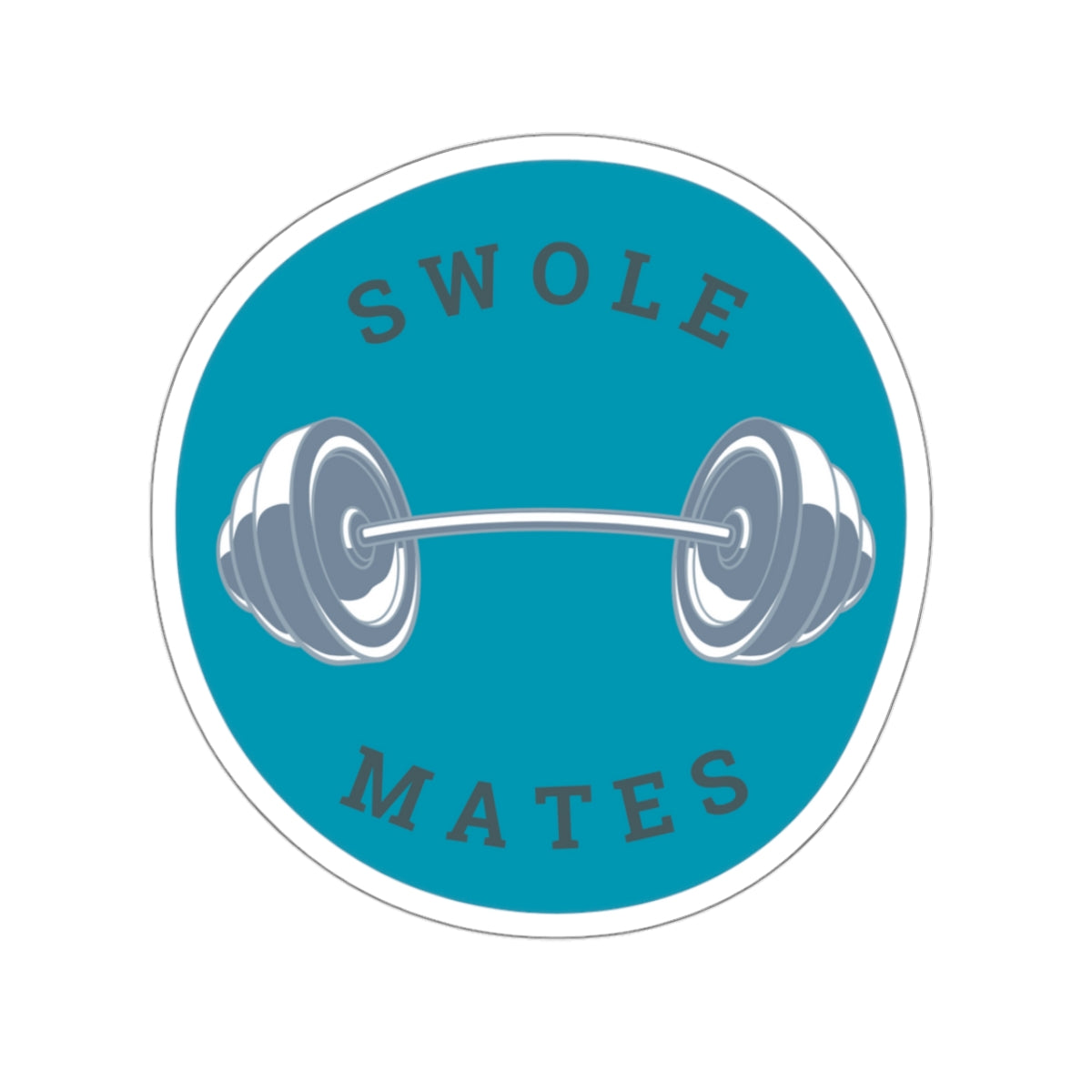 His and hers work out swole-mates couple accessories gift Kiss-Cut Stickers