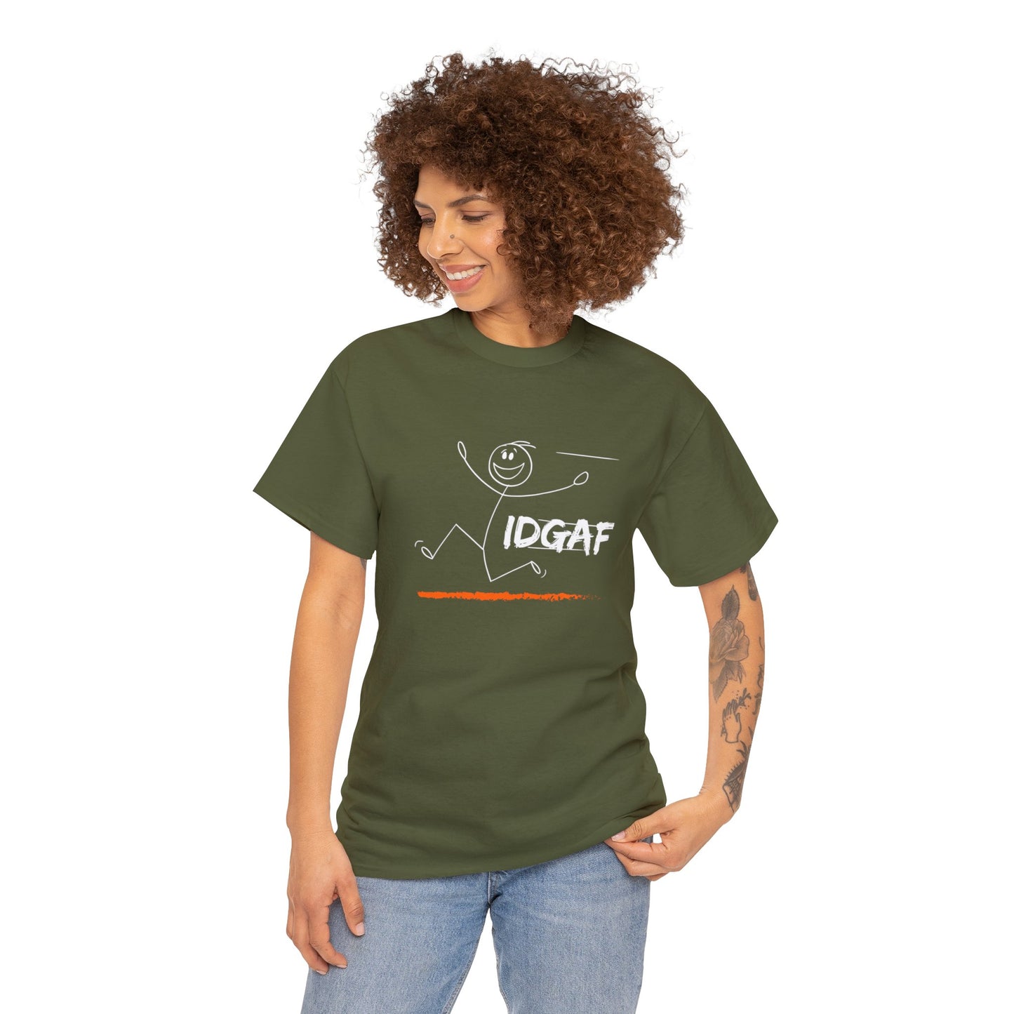 Unisex Heavy Cotton Tee- IDGAF