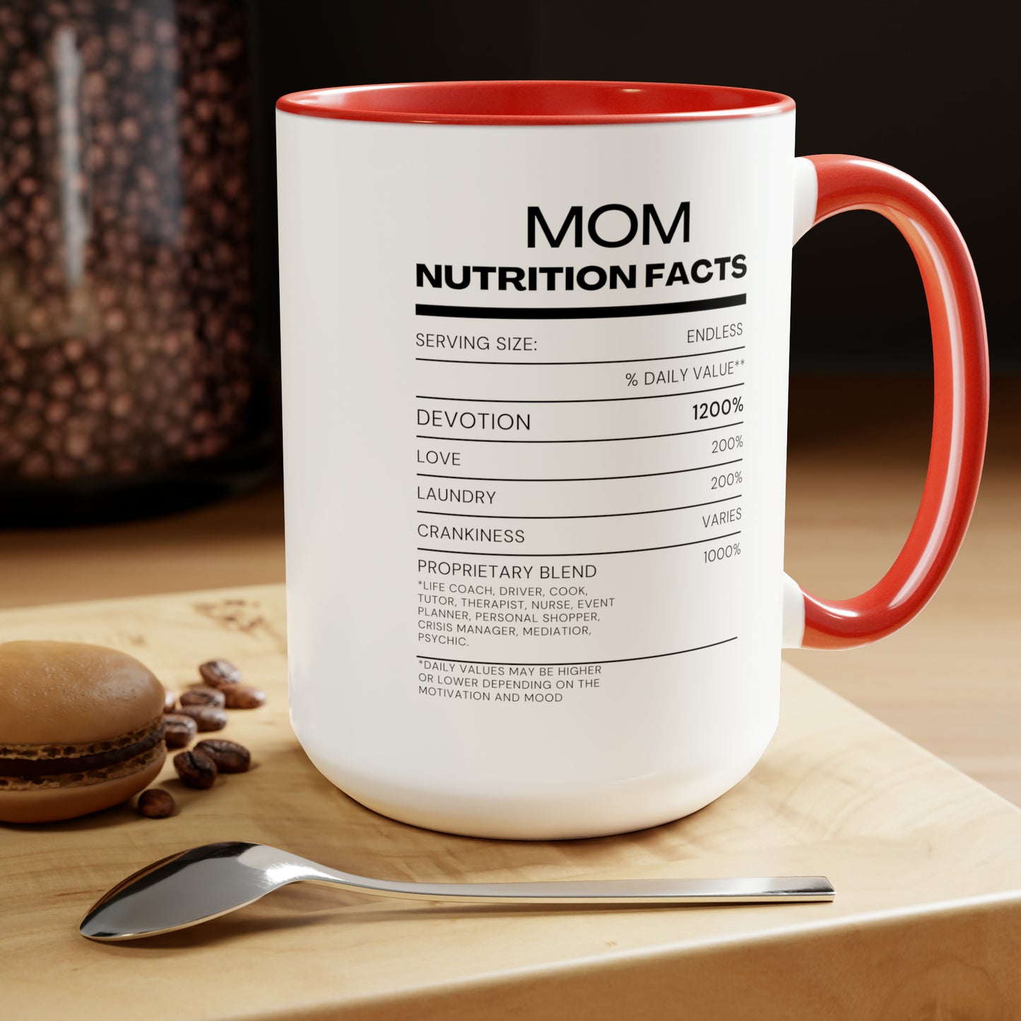 Coffee Mug - Mom Nutrition Facts