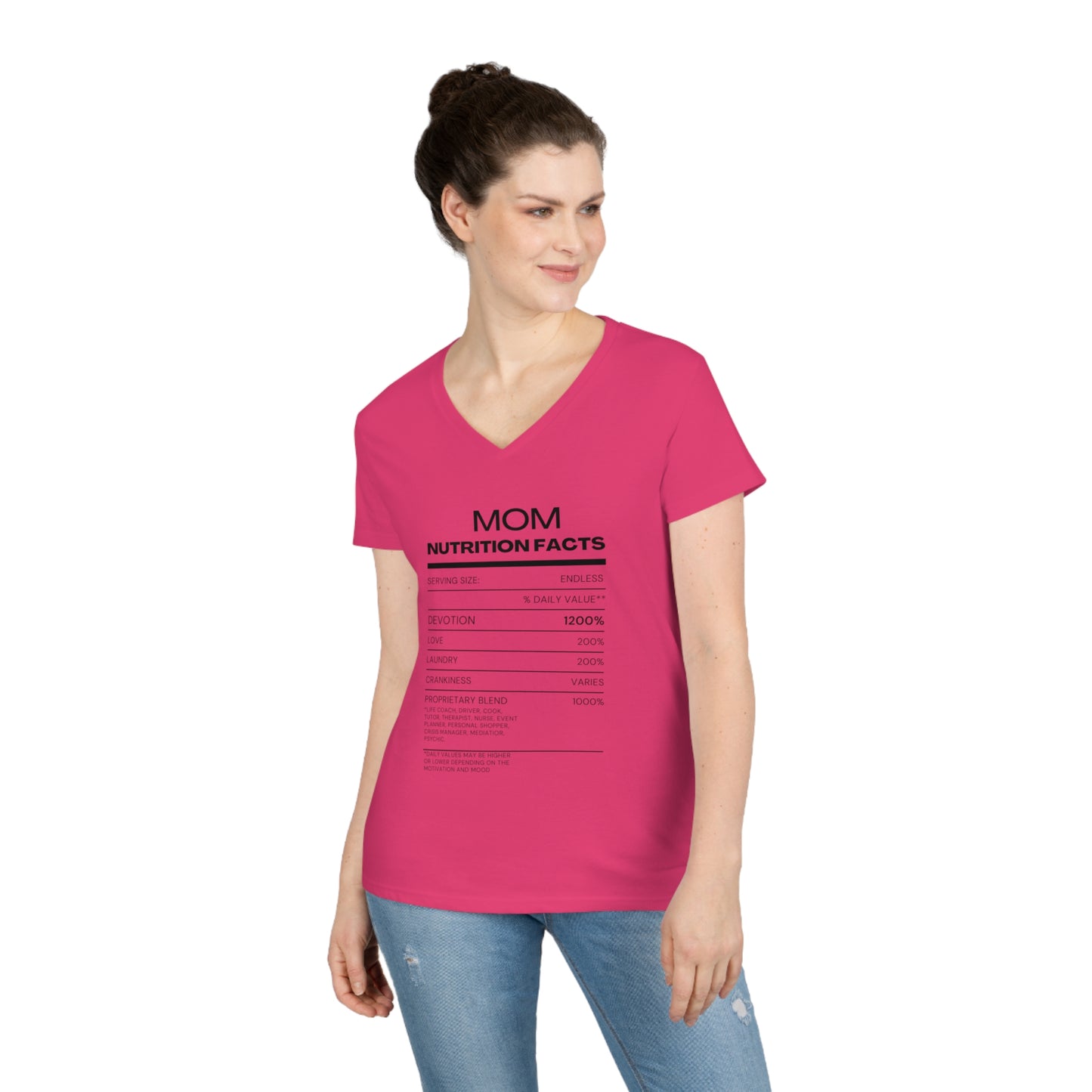 Ladies' V-Neck T-Shirt - Mom Nutrition Facts