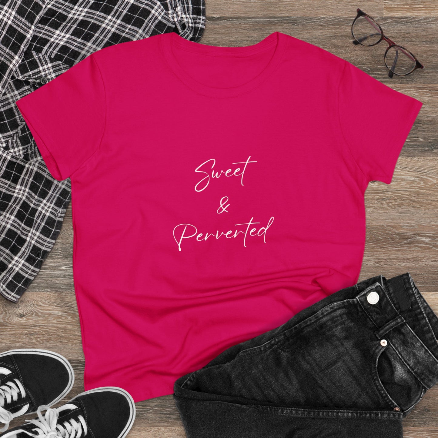 Women's Midweight Cotton Tee - Sweet & Perverted