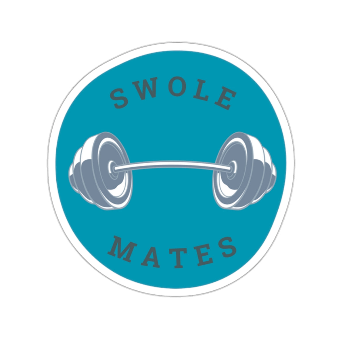 His and hers work out swole-mates couple accessories gift Kiss-Cut Stickers