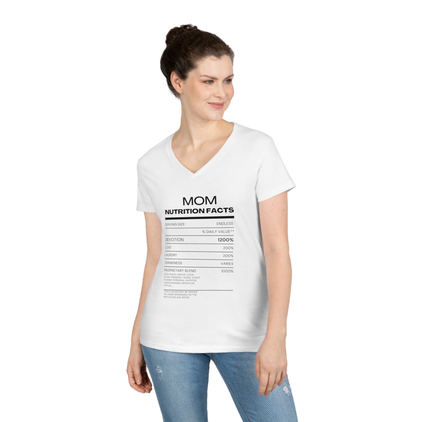 Ladies' V-Neck T-Shirt - Mom Nutrition Facts