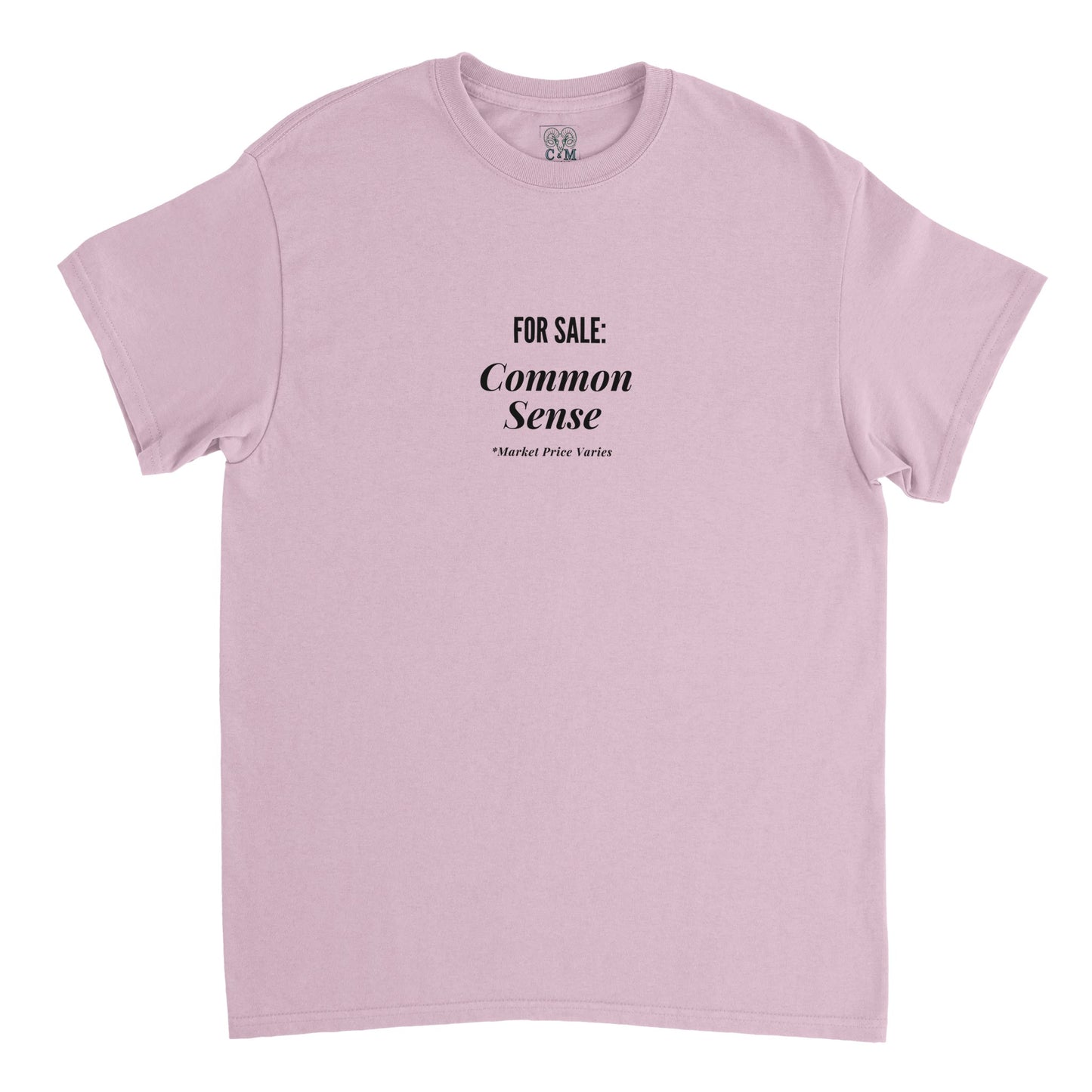 Heavyweight Unisex Crewneck T-shirt- For Sale: Common Sense