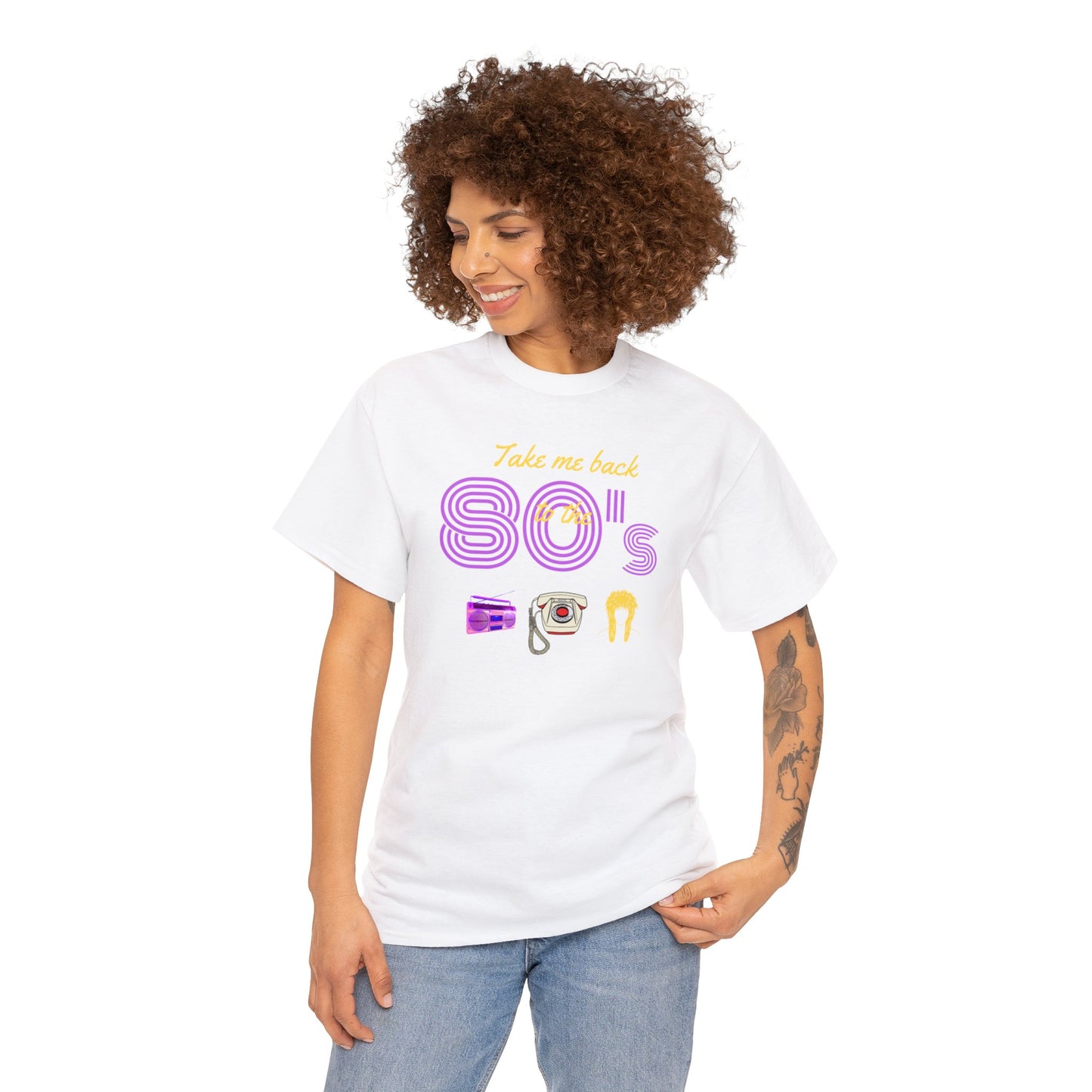 Unisex Heavy Cotton Tee - Take Me Back to the 80’s