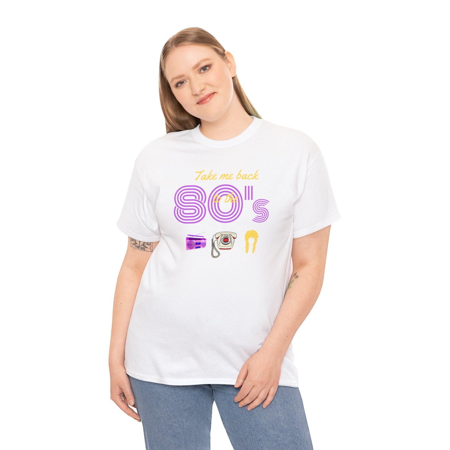 Unisex Heavy Cotton Tee - Take Me Back to the 80’s