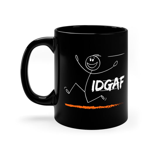 11oz Black Mug - IDGAF