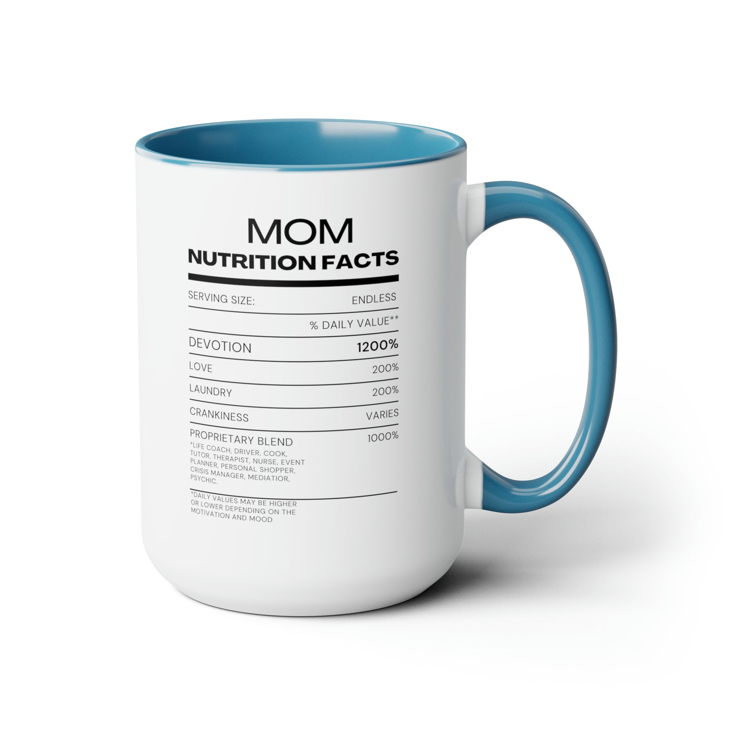 Coffee Mug - Mom Nutrition Facts