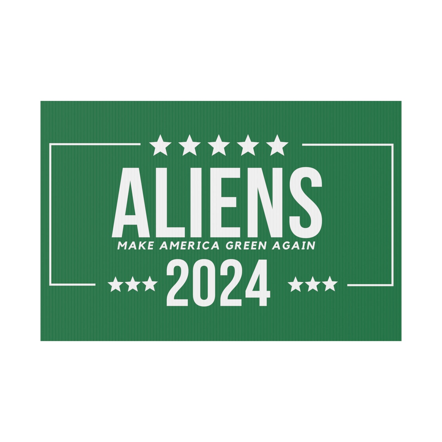 Funny political election Plastic Yard Sign Aliens 2024