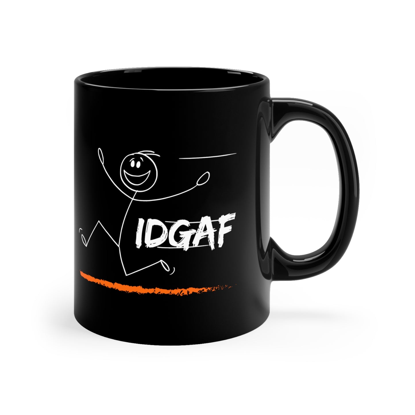 11oz Black Mug - IDGAF