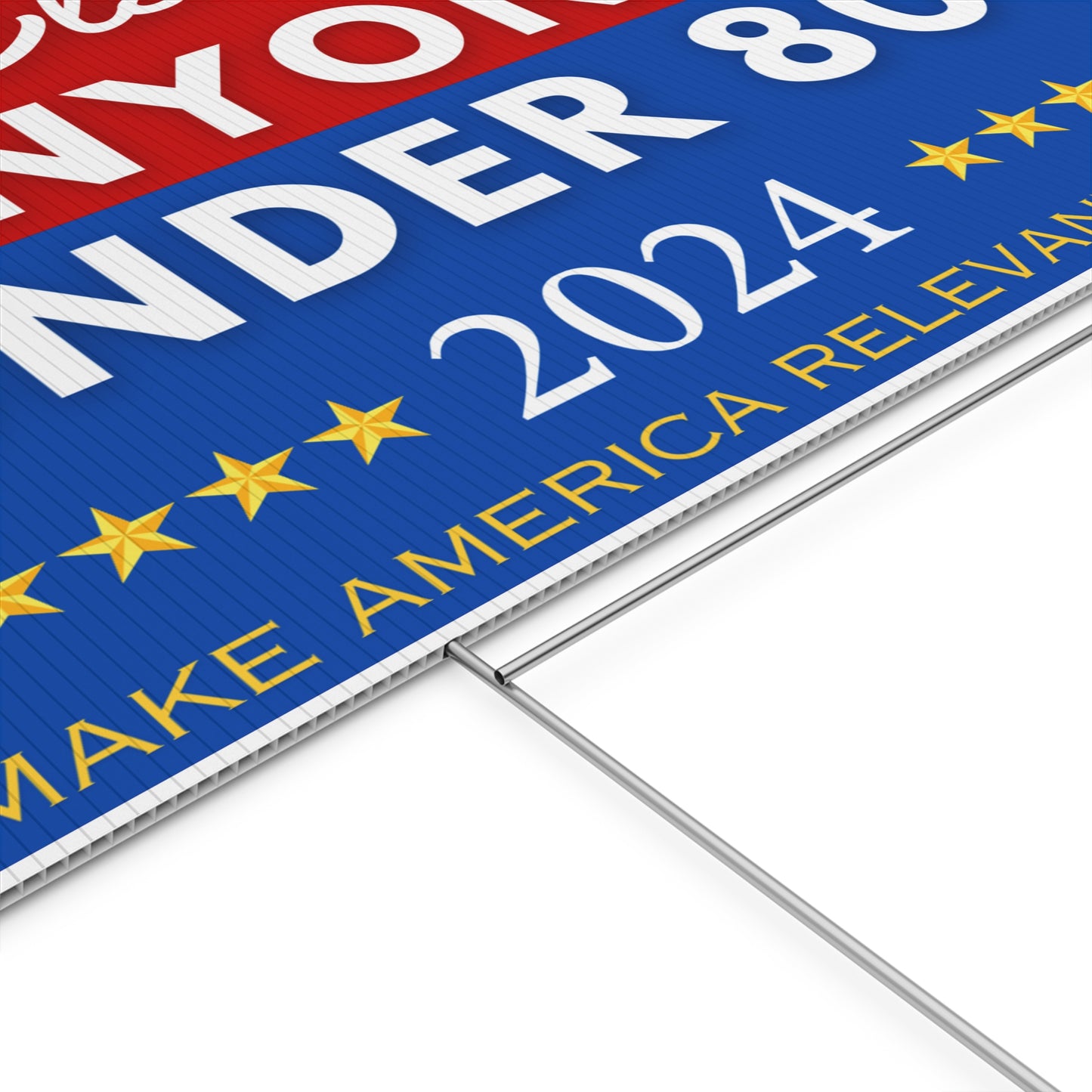 Political Yard Sign- Elect Anyone Under 80- Make America Relevant Again