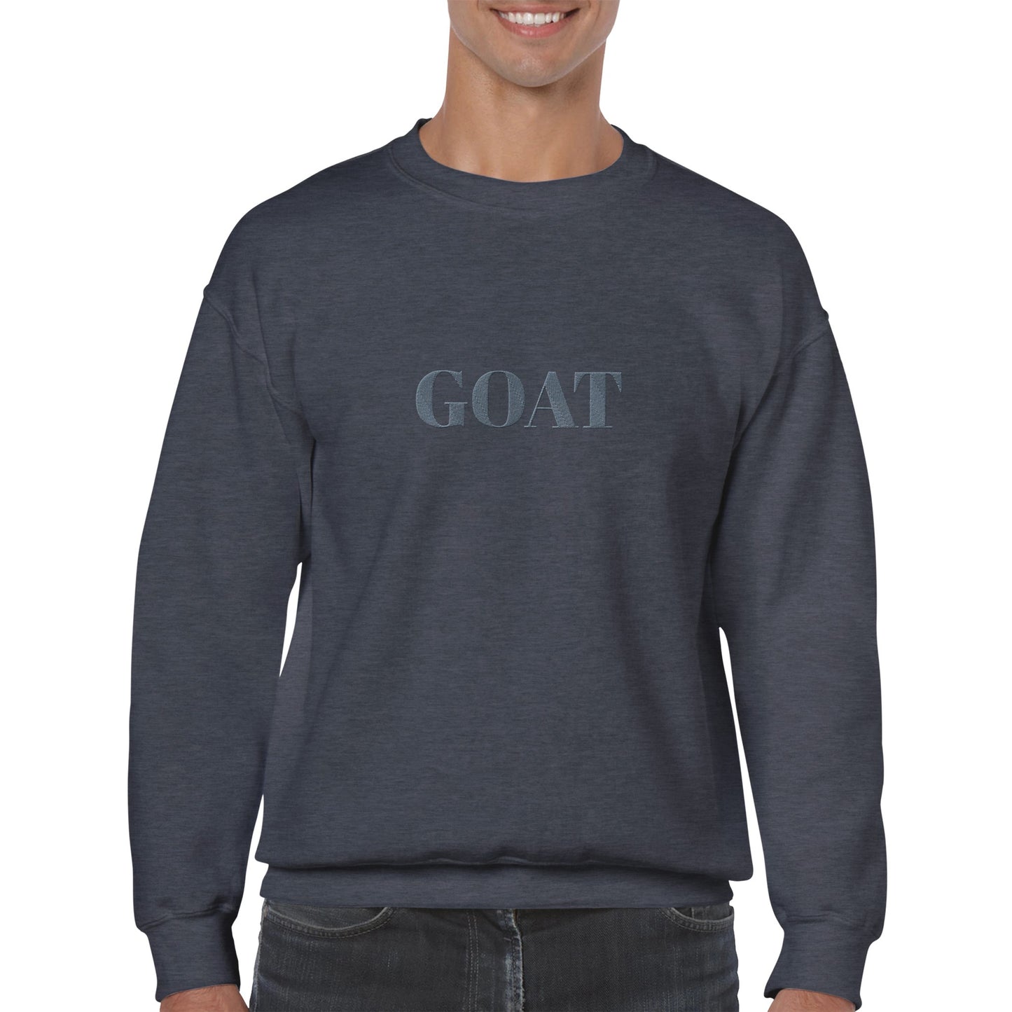 Trendy crewneck sweatshirt- GOAT