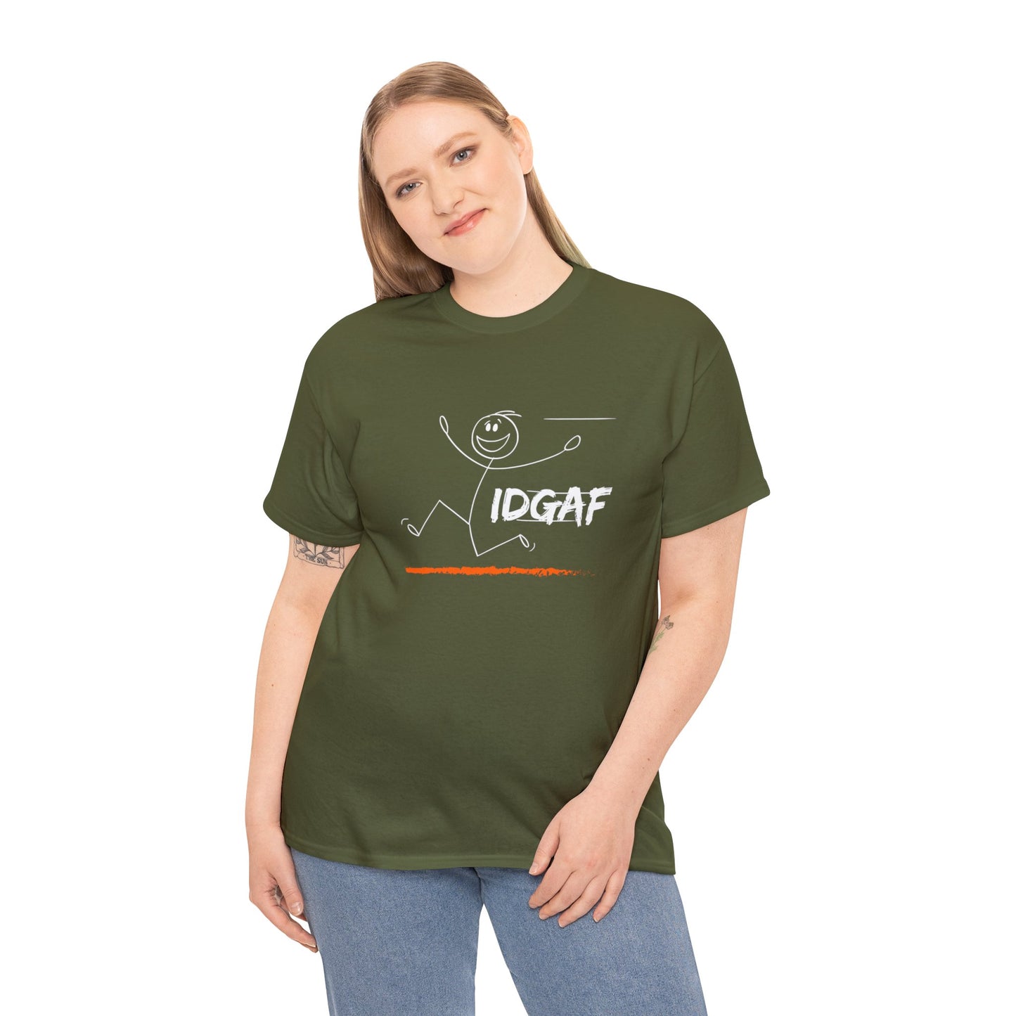 Unisex Heavy Cotton Tee- IDGAF