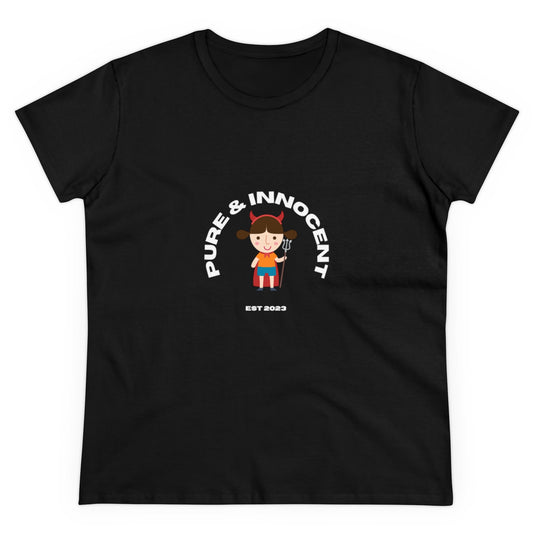 Women's Midweight Cotton Tee - Pure and Innocent