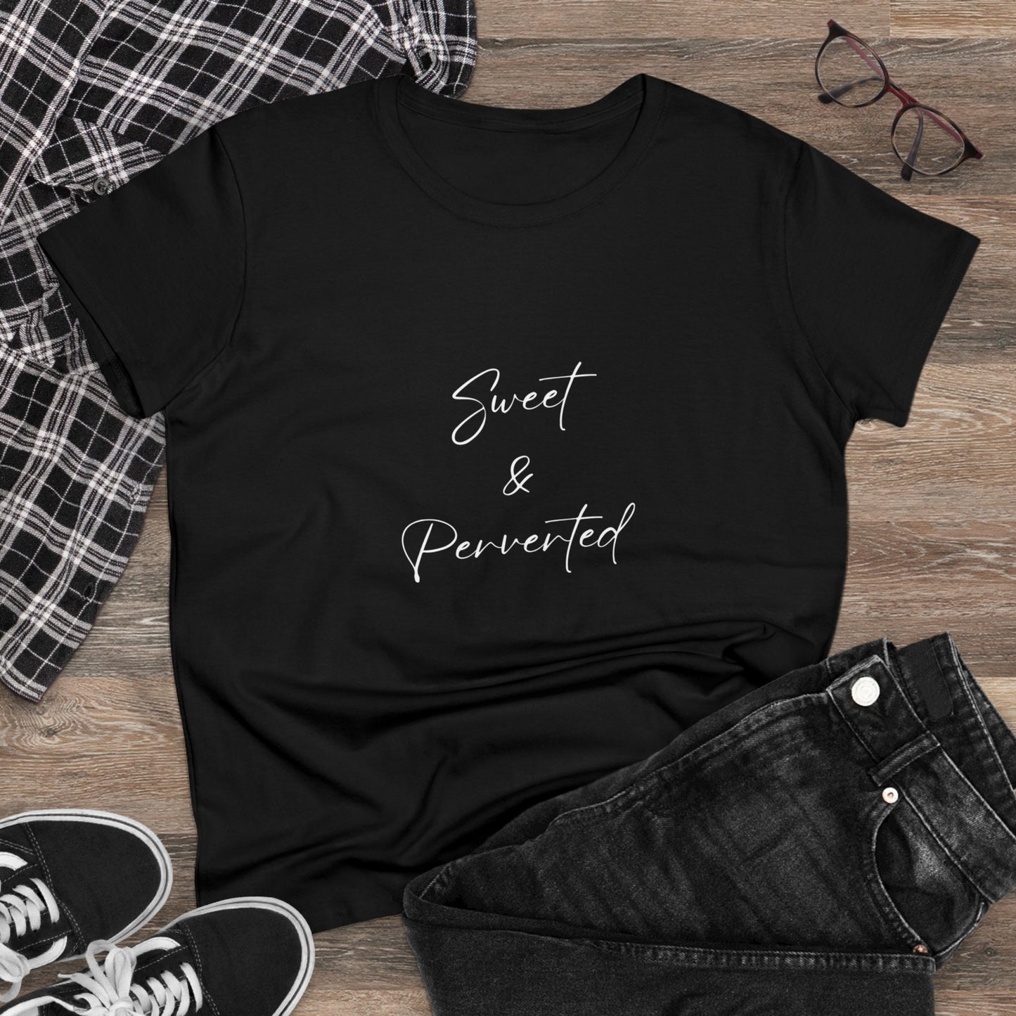 Women's Midweight Cotton Tee - Sweet & Perverted