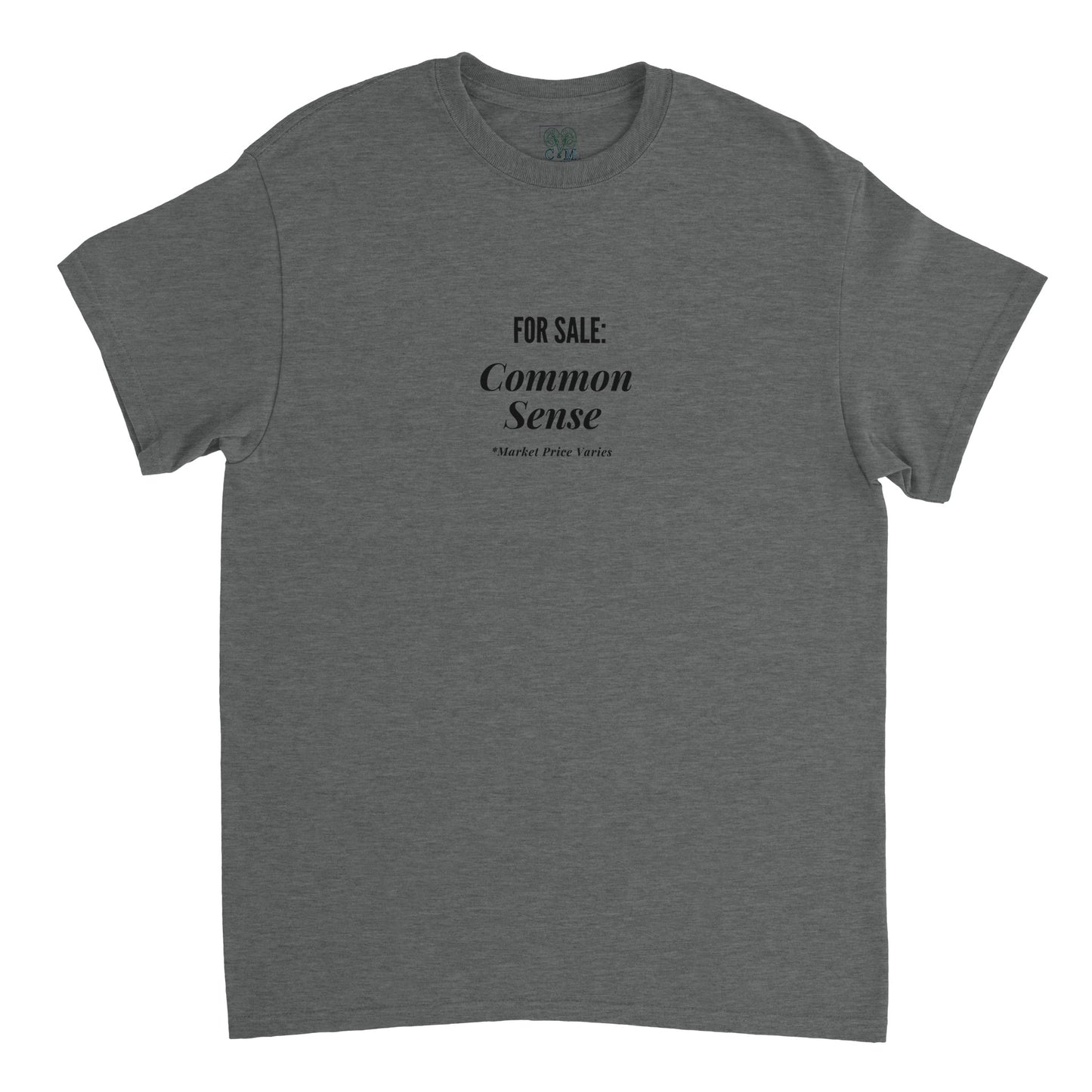 Heavyweight Unisex Crewneck T-shirt- For Sale: Common Sense