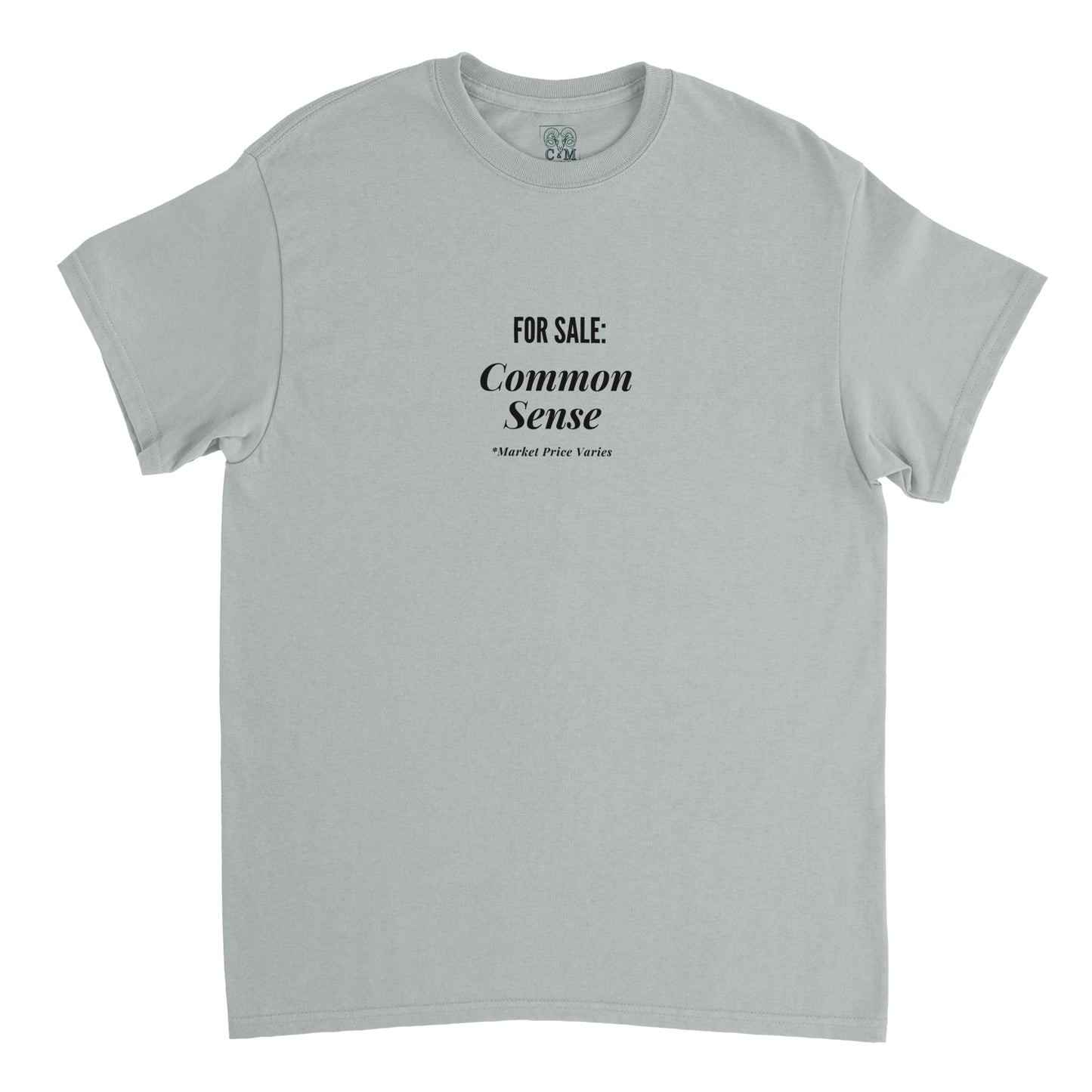 Heavyweight Unisex Crewneck T-shirt- For Sale: Common Sense