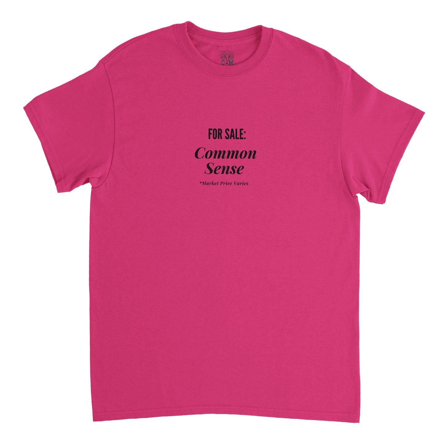 Heavyweight Unisex Crewneck T-shirt- For Sale: Common Sense